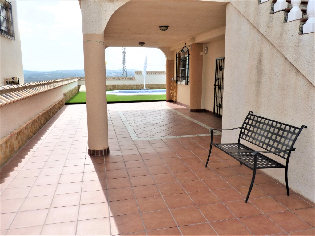 Downstairs shaded front porch